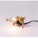 SELETTI Muis Lamp Goud Liggend/Lop Zwart Cable